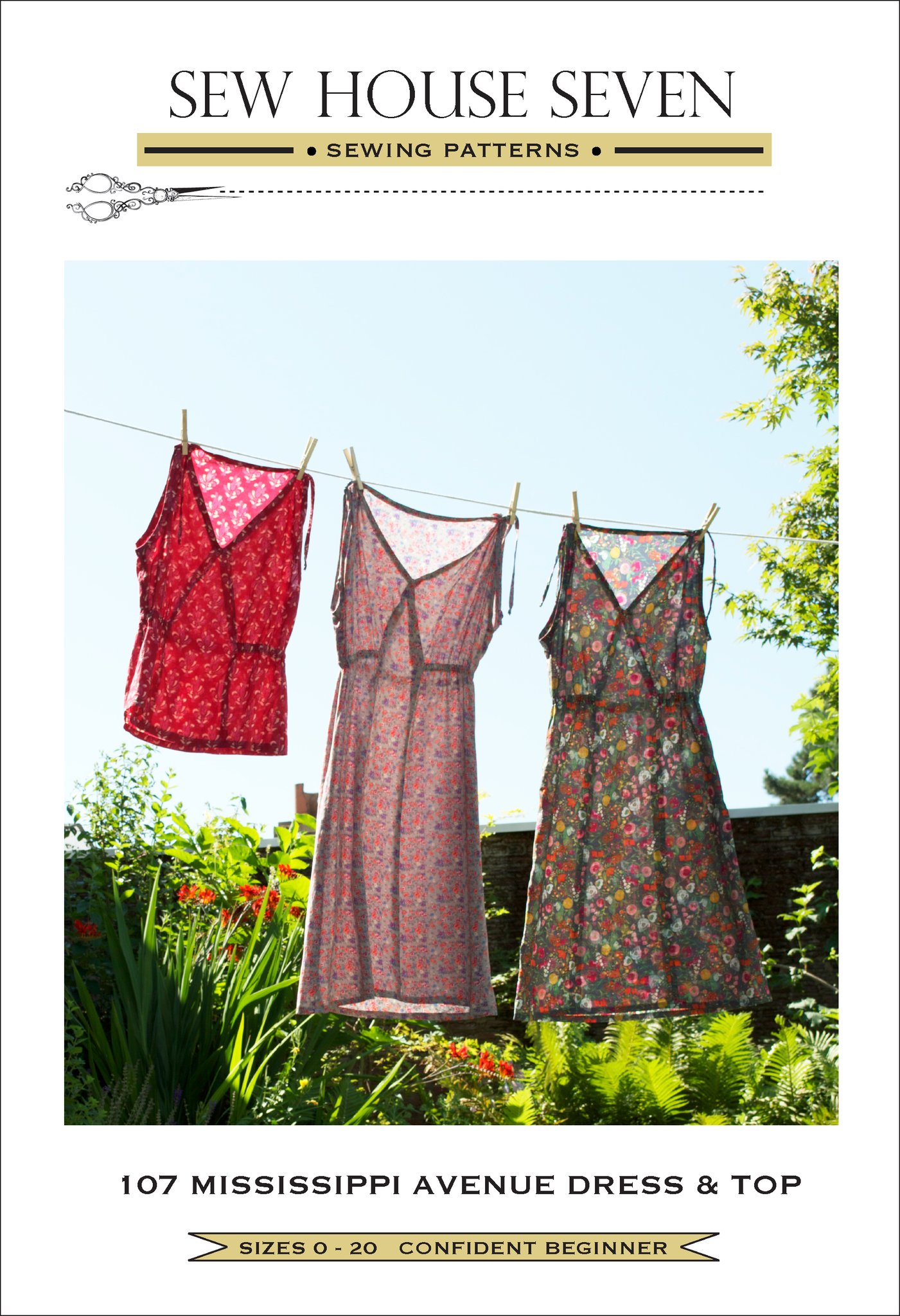 ワンピース JILTU petit ribbon dress pattern Sew House Seven 'Mississippi Avenue' dress (Simplicity 8231
